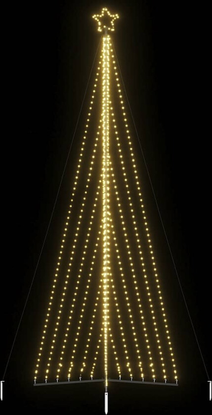 Juletrelys 789 LEDs varm hvit 476 cm