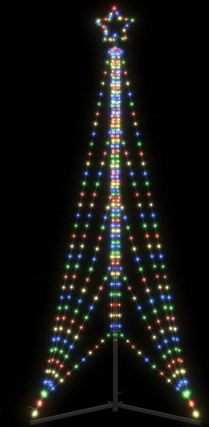 Juletrelys 525 LEDs fargerik 302 cm