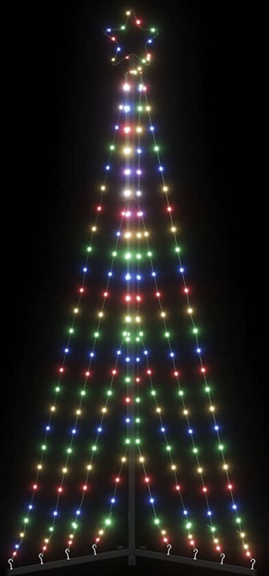 Juletrelys 339 LEDs fargerik 187 cm