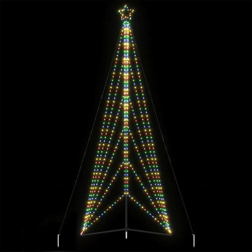 Juletrelys 861 LEDs fargerik 478 cm