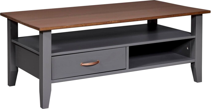 Luzerna sofabord 2 skuff, 2 hyller grå.