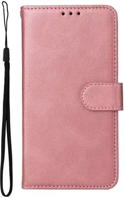 Samsung Galaxy S23 Flippdeksel i Skinn med Lommebok - Rosa