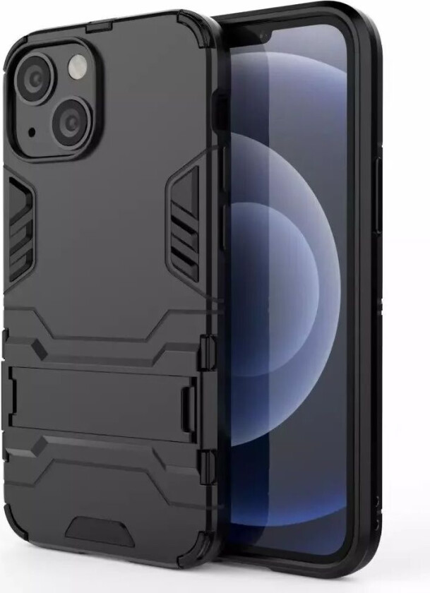 iPhone 13 Mini Hybrid Håndverker Deksel Med Kickstand - Svart