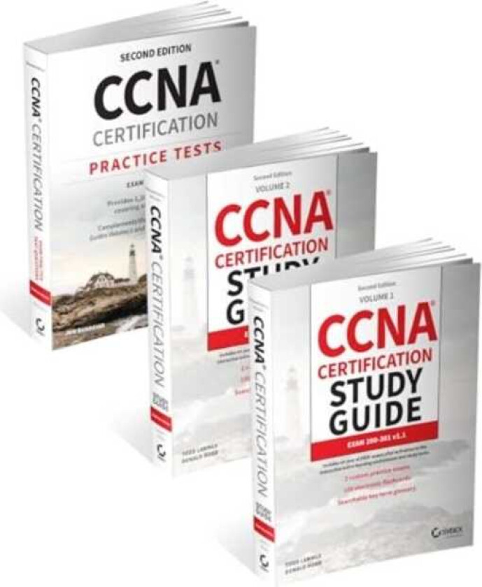 Bilde av CCNA Certification Study Guide Volume 1, Volume 2, and Practice Tests Kit Exam 200301