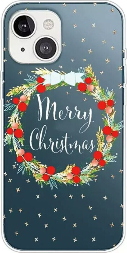 iPhone 14 TPU Plast Jul Deksel - Julekrans