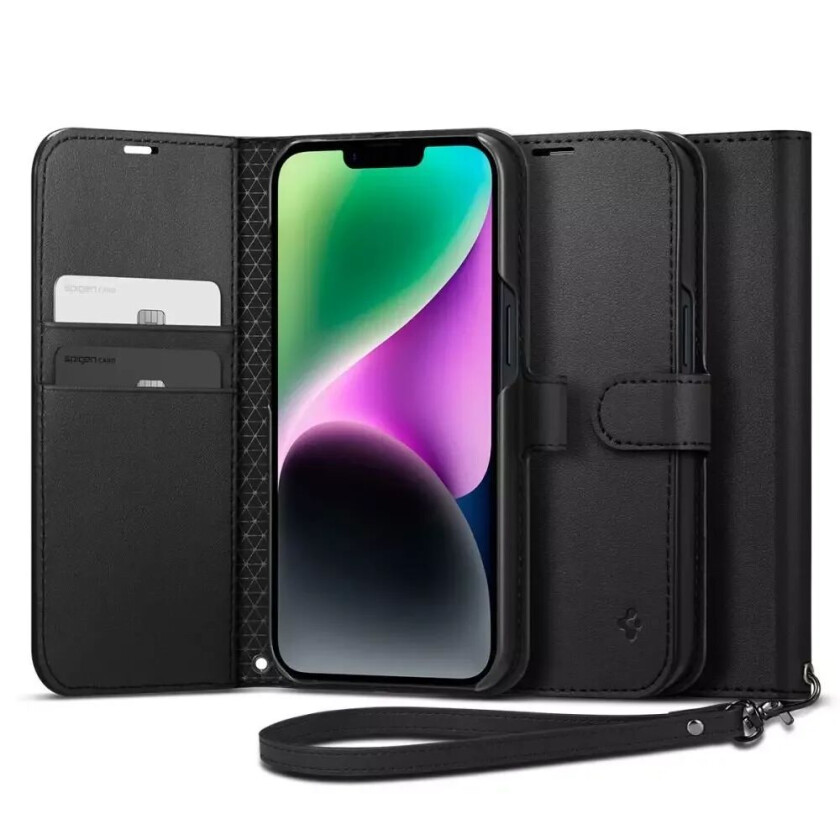 iPhone 14 Wallet S Flip Deksel - Svart