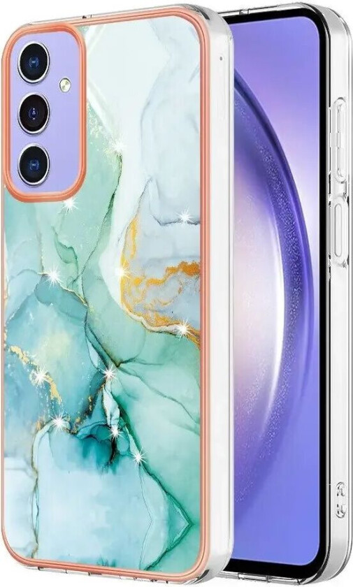 Samsung Galaxy A15 (5G) / A15 Hybrid Plastdeksel - Grønn Marmor