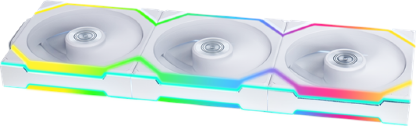 Bilde av UNI FAN SL Wireless Reverse 3-pack White - Kabinettvifte - 120mm - Hvit med RGB-lys - 29 dBA
