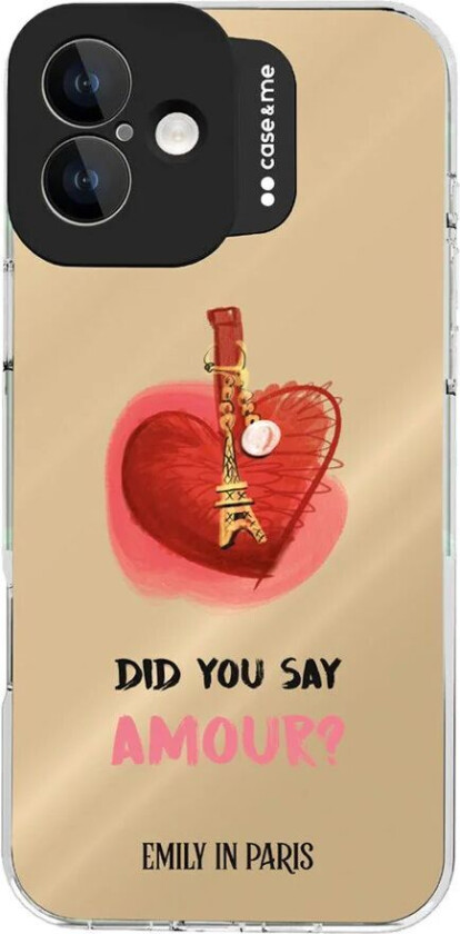Case&Me - Emily in Paris iPhone 16 Plus Deksel - Paris Love Keychain