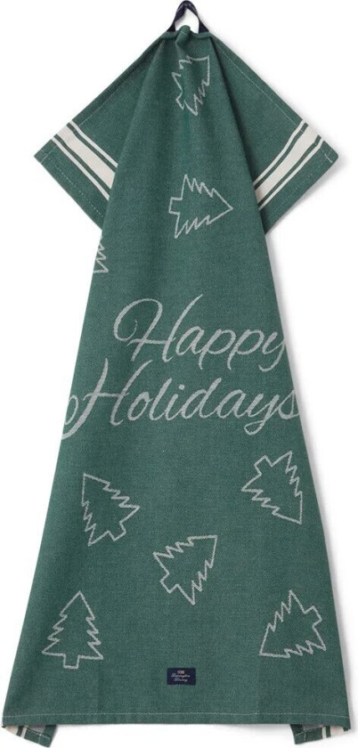 Happy Holidays kjøkkenhåndkle 50x70 cm Grønn