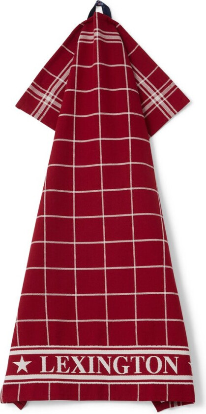 Checked kjøkkenhåndkle 50x70 cm Rød-hvit