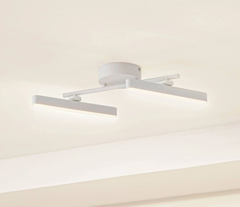 LED-spotlight Eldrin, hvit, 18,5W, 2 lyskilder, jern