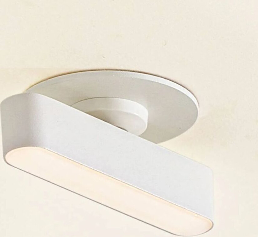 innfellingslampe Eldrin, hvit, metall, lengde 13,1 cm