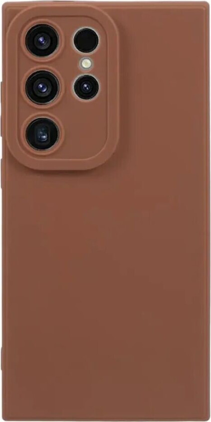 Samsung Galaxy S24 Ultra Matt Fleksibelt Plast Deksel - Brun