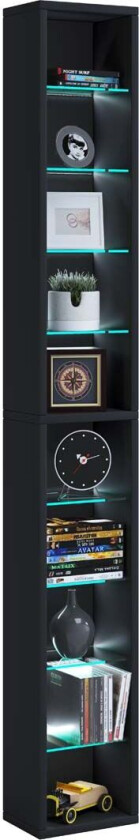 RasitoXL hylle vegghengt 10 hyller svart.