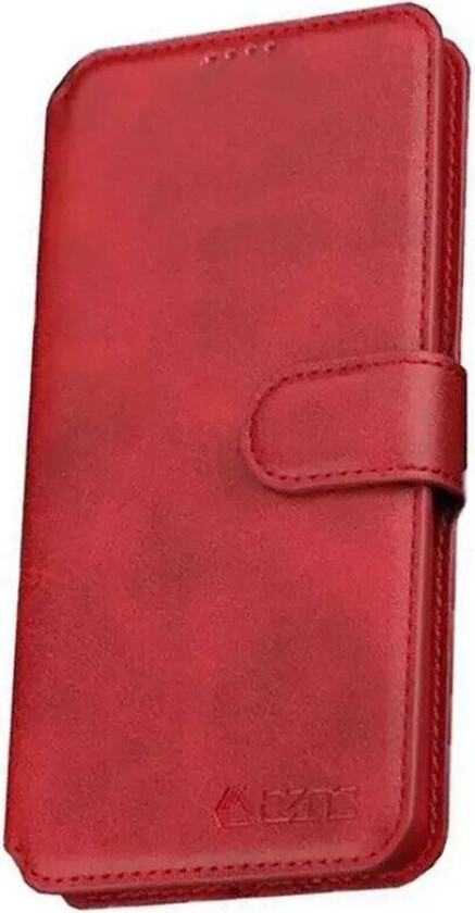 Samsung Galaxy S10 Skinn Flip Deksel m. Lommebok - Rød