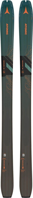 Touring Skis N Backland 95 24/25, toppturski, unisex Petrol/Grey/Orange