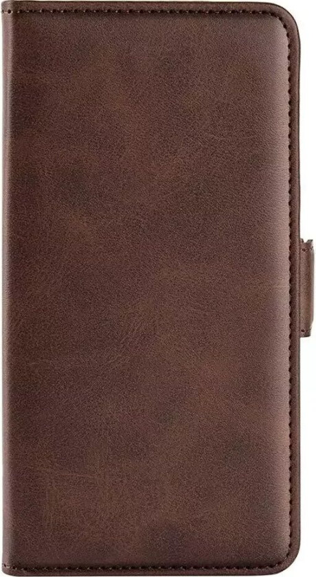 Samsung Galaxy M52 (5G) Flip Deksel i Mykt Skinn med Lommebok - Mørkbrun