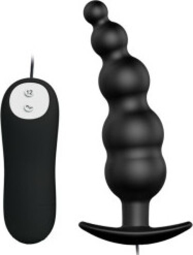Pretty Love - analplugg silikon ekstra stimulering og 12 vibrasjonsmoduser svart