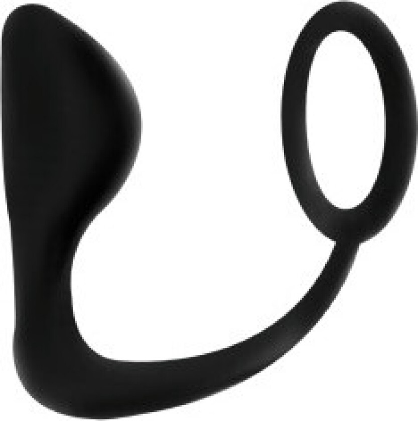 - Analplugg med svart penisring