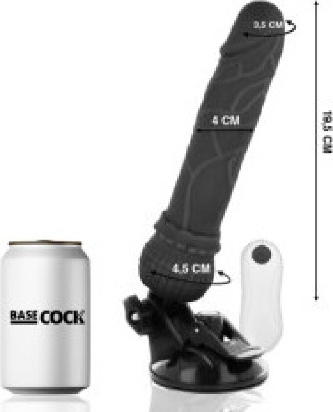 - Realistisk Vibrator-fjernkontroll Svart 19,5 Cm -O- 4 Cm