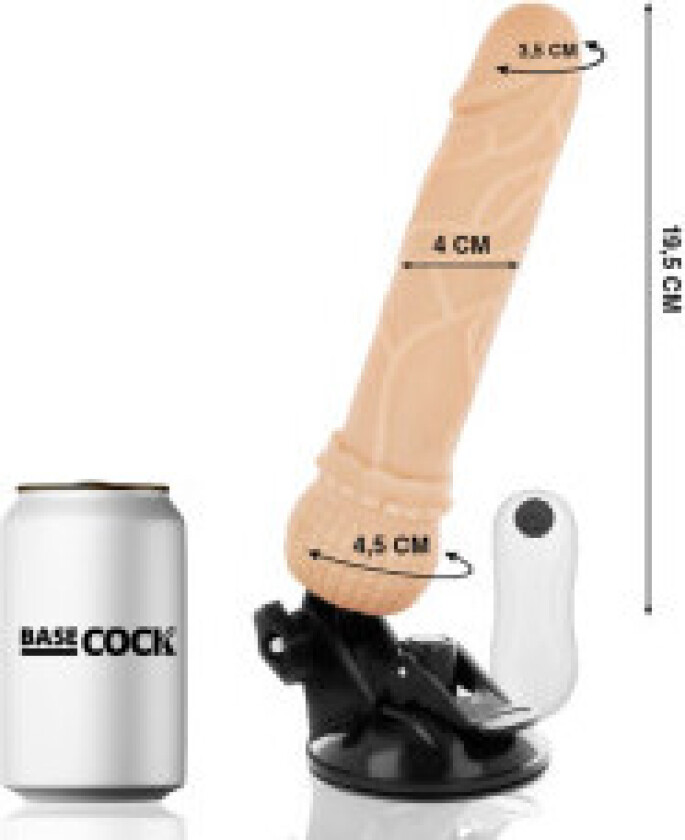 - Realistisk Vibrator Fjernkontroll Flesh 19,5 Cm -O- 4 Cm