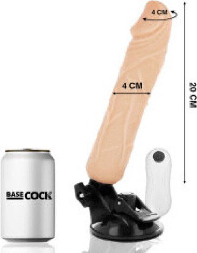 - Realistisk Vibrator Fjernkontroll Flesh 20 Cm -O- 4 Cm
