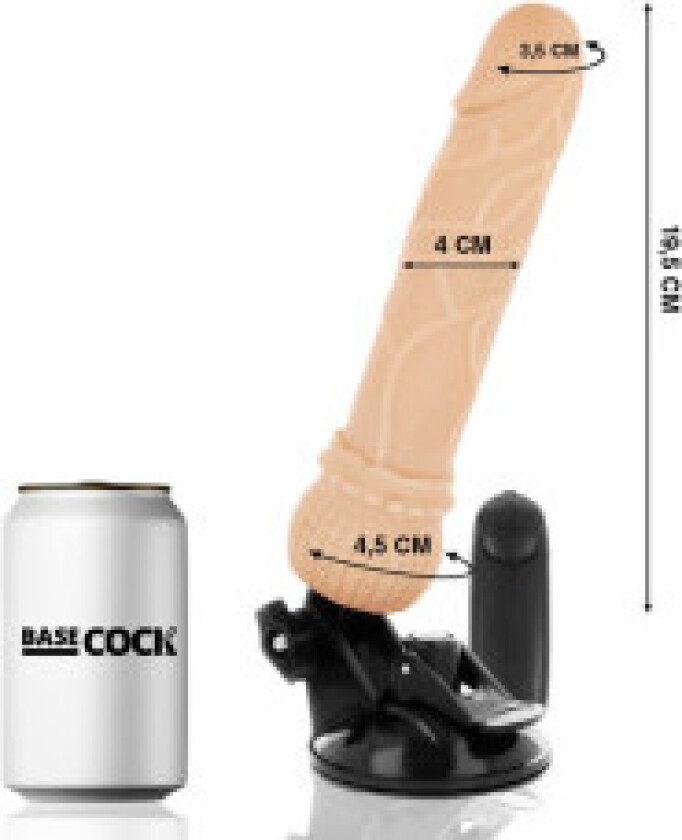 - Realistisk Vibrator Fjernkontroll Flesh 19,5 Cm -O- 4 Cm