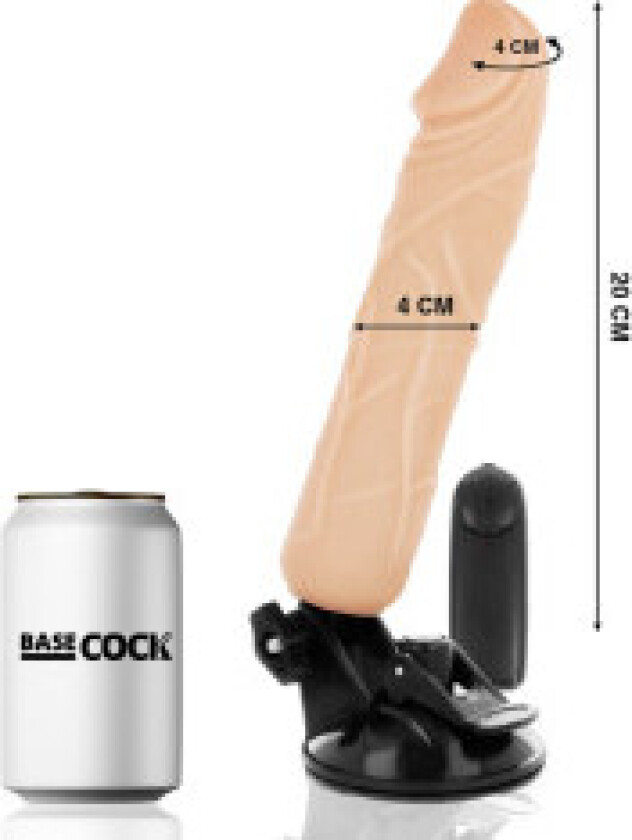 - Realistisk Vibrator Fjernkontroll Flesh 20 Cm -O- 4 Cm