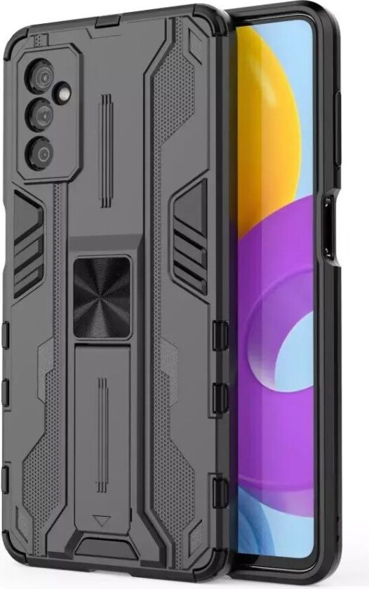 Samsung Galaxy M52 (5G) Håndverker Bakdeksel med Kickstand - Svart