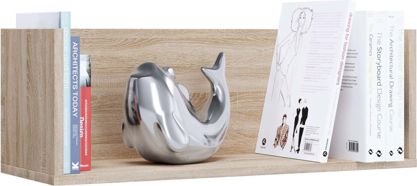 Lona hylle vegghengt 1 hylle eik dekor.