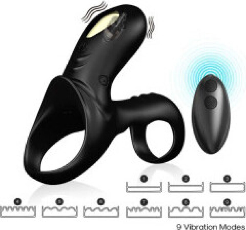 Armony - Ranger Dobbel Vibrator Ring For Par Svart