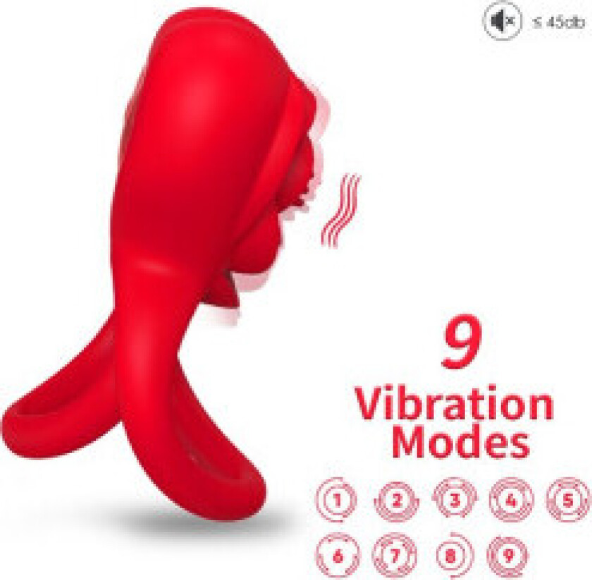 Armony - Ring Vibrator Hjerte Rød