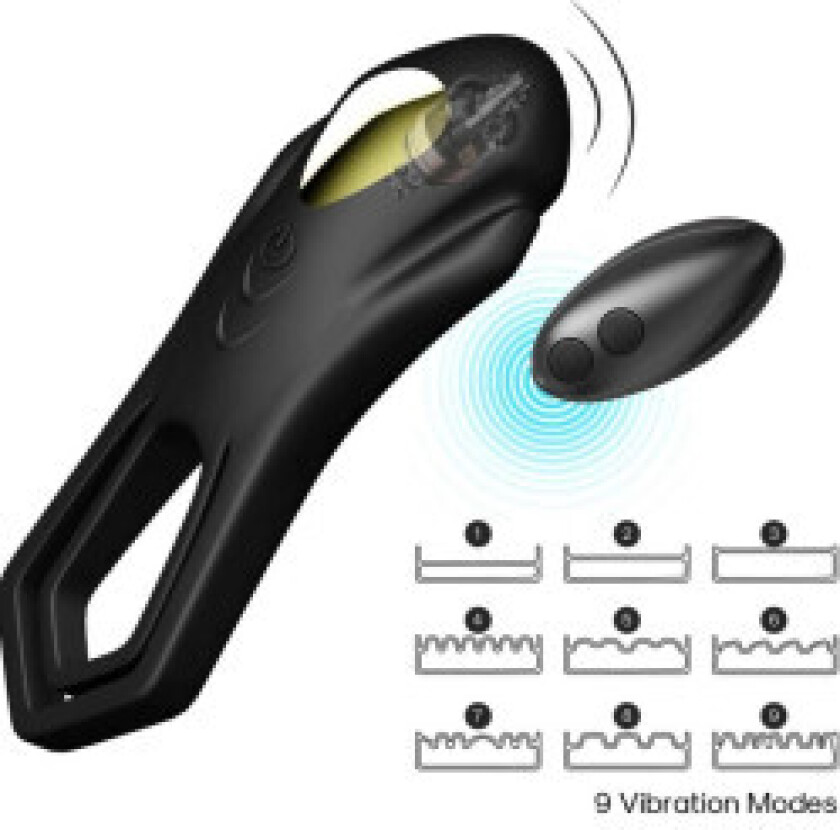 Armony - Roadster Vibrator Dobbel Ring Fjernkontroll Svart