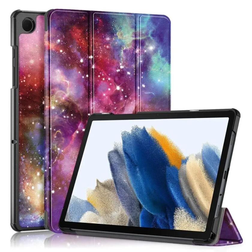 Samsung Galaxy Tab A9+ (Plus) Tri-Fold Deksel i Kunstskinn med Sleep-Funksjon - Galaxy