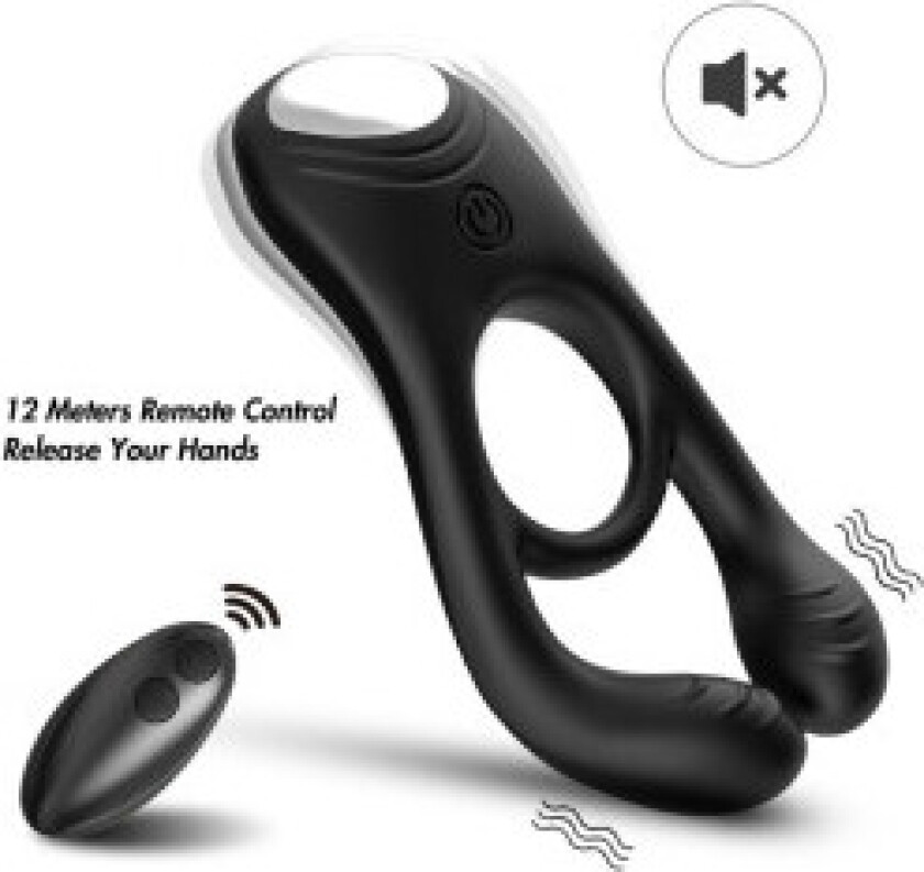 Armony - Veyron Dobbel Vibrator Ring Leke For Par Fjernkontroll Svart