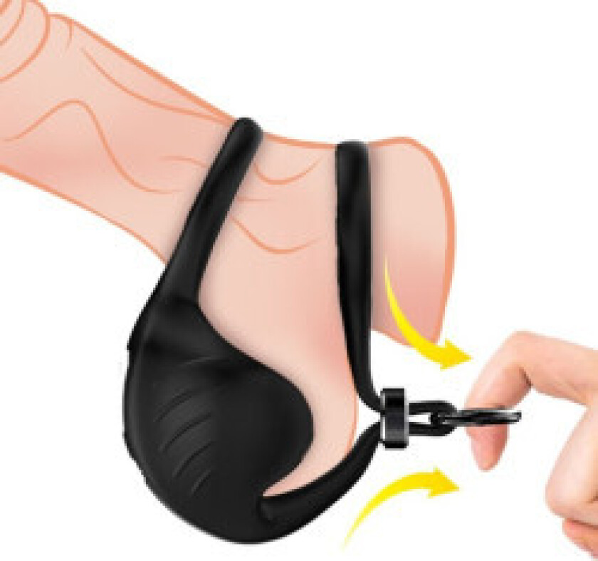 Armony - Manta Scrotum Vibrator Ring Svart