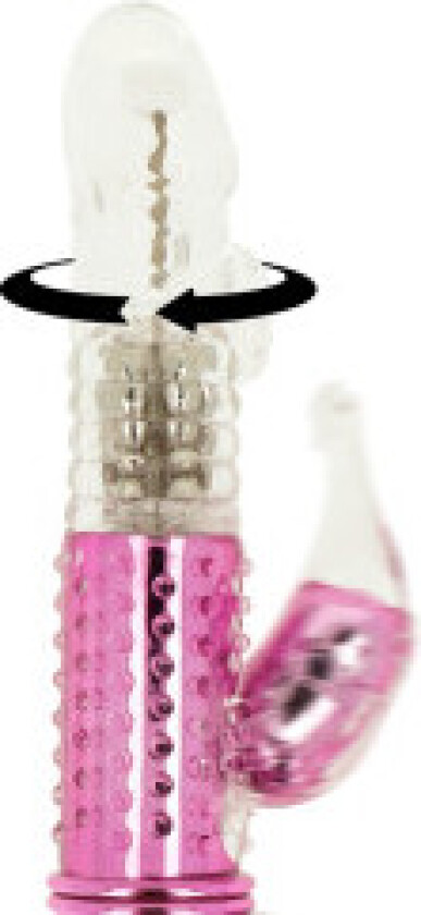 - Vibrator med rotasjonsfunksjon og klitorisstimulator