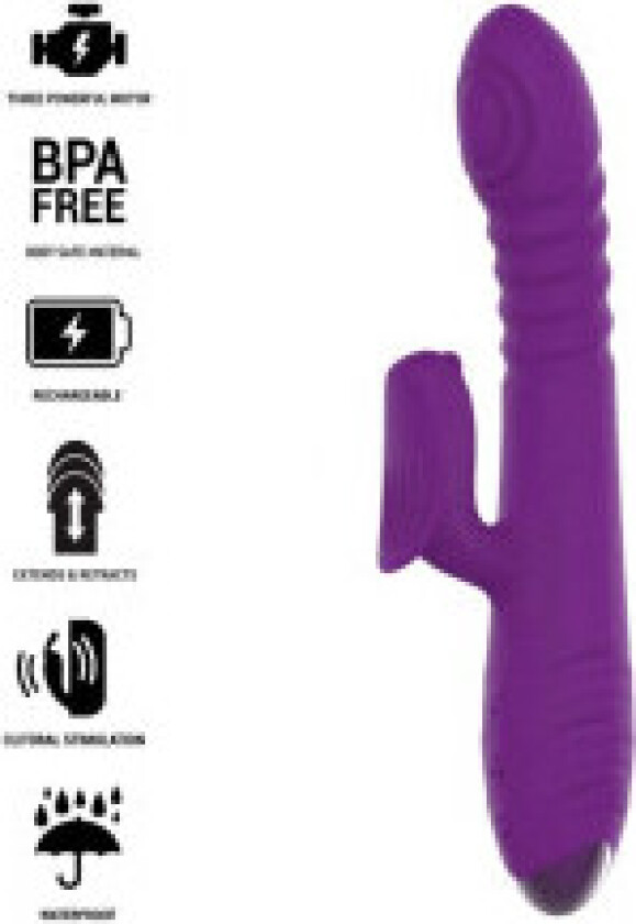 Intens - Iggy multifunksjons oppladbar vibrator opp og ned med klitorisstimulator lilla