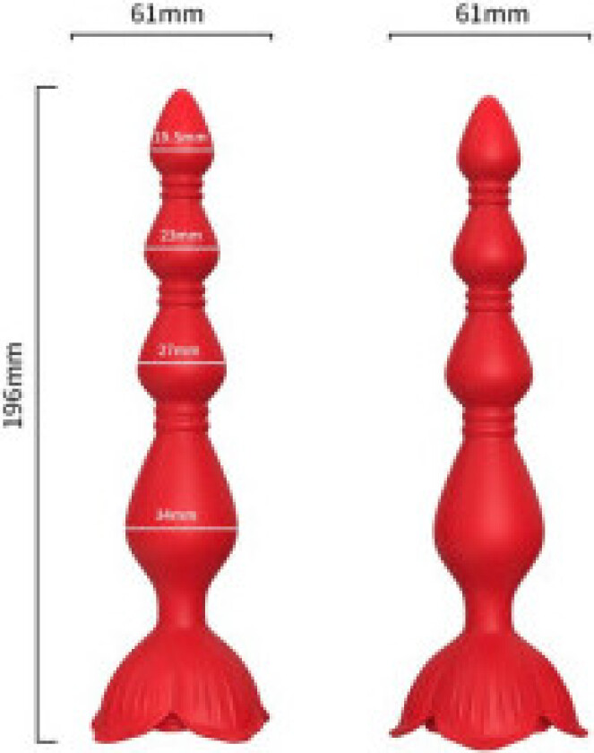 Armony - Rosa Vibrator Pagoda & Anal Plug Red