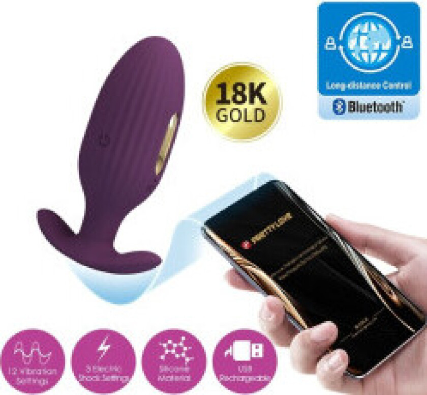 Pretty Love - Jefferson App-kontrollert analplugg lilla