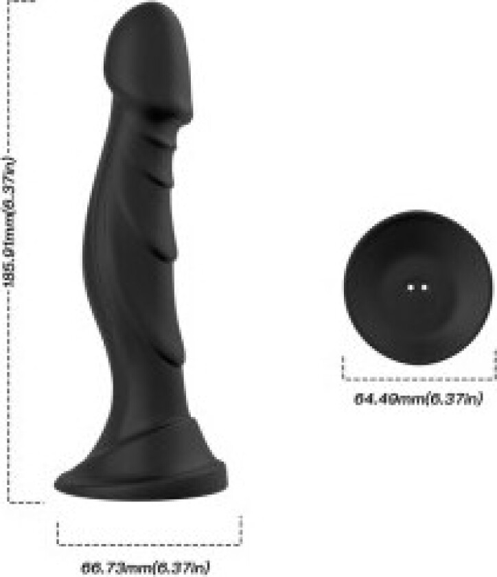 Armony - Dildo Vibrator & Anal Plugg fjernkontroll Svart