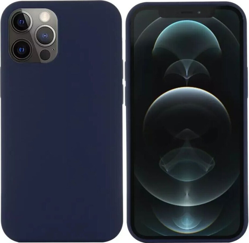 iPhone 12 / 12 Pro Silikondeksel Mørk Blå MagSafe