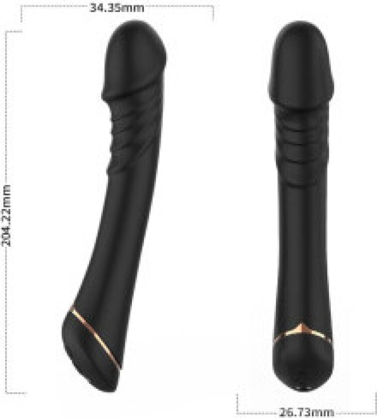 Armony - Dildo Vibrator Silikon Svart