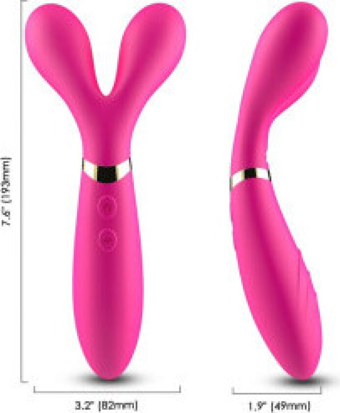 Armony - Y-Wand Massasjer & Vibrator Dobbelthode Fuchsia