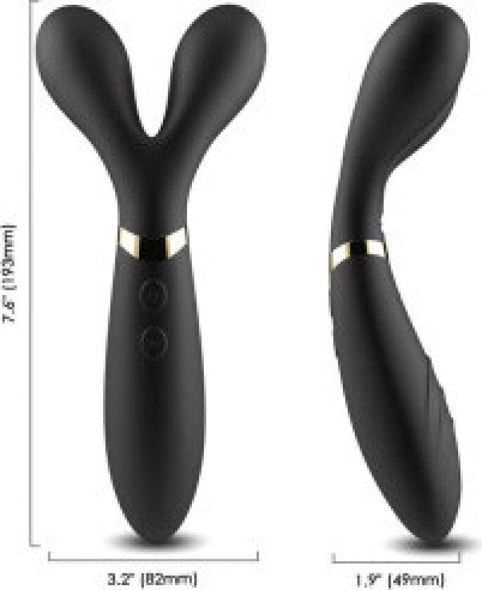 Armony - Y-Wand Massasjer & Vibrator Dobbelthode Svart