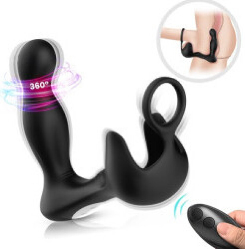 Armony - Surround Vibrator Anal & Stimulator Testikuler & Ringfjernkontroll Svart