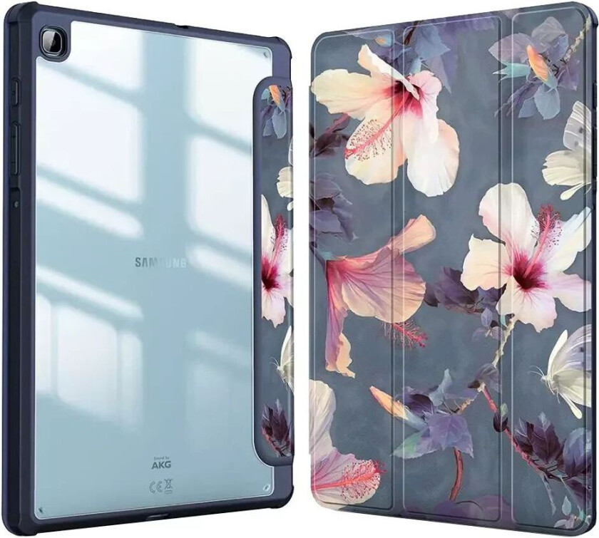 Tech-Protect Samsung Galaxy Tab S6 Lite / S6 Lite 2022 Tech-Protect Smartcase Hybrid Tri-fold Deksel - Liljeblomster