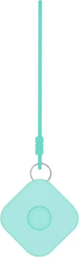 AirTag Drop-Proof Silikondeksel med Stropp - Cyan