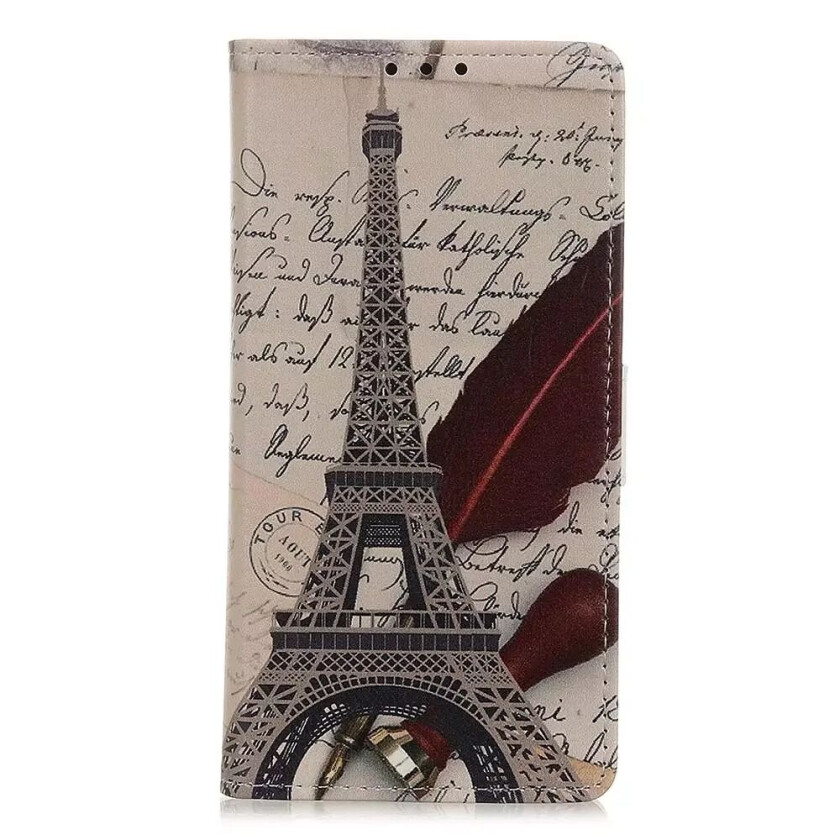 Samsung Galaxy A20e Skinndeksel med Lommebok Vintage Eiffel Tower